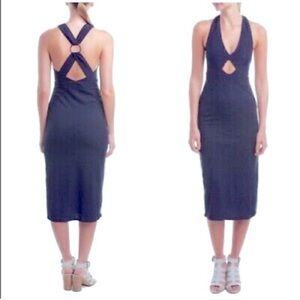 HP! ✨ Free People All the Right Angles Cut Out Navy Dress Size S